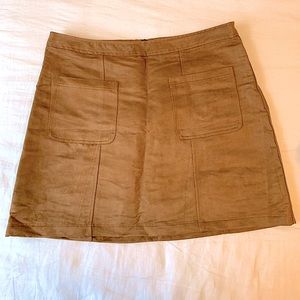 Old Navy • Microsuede A-Line Skirt • Brown